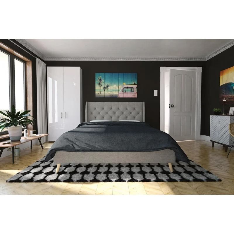 Her Majesty Upholstered Platform Bed-Queen thumbnail 3