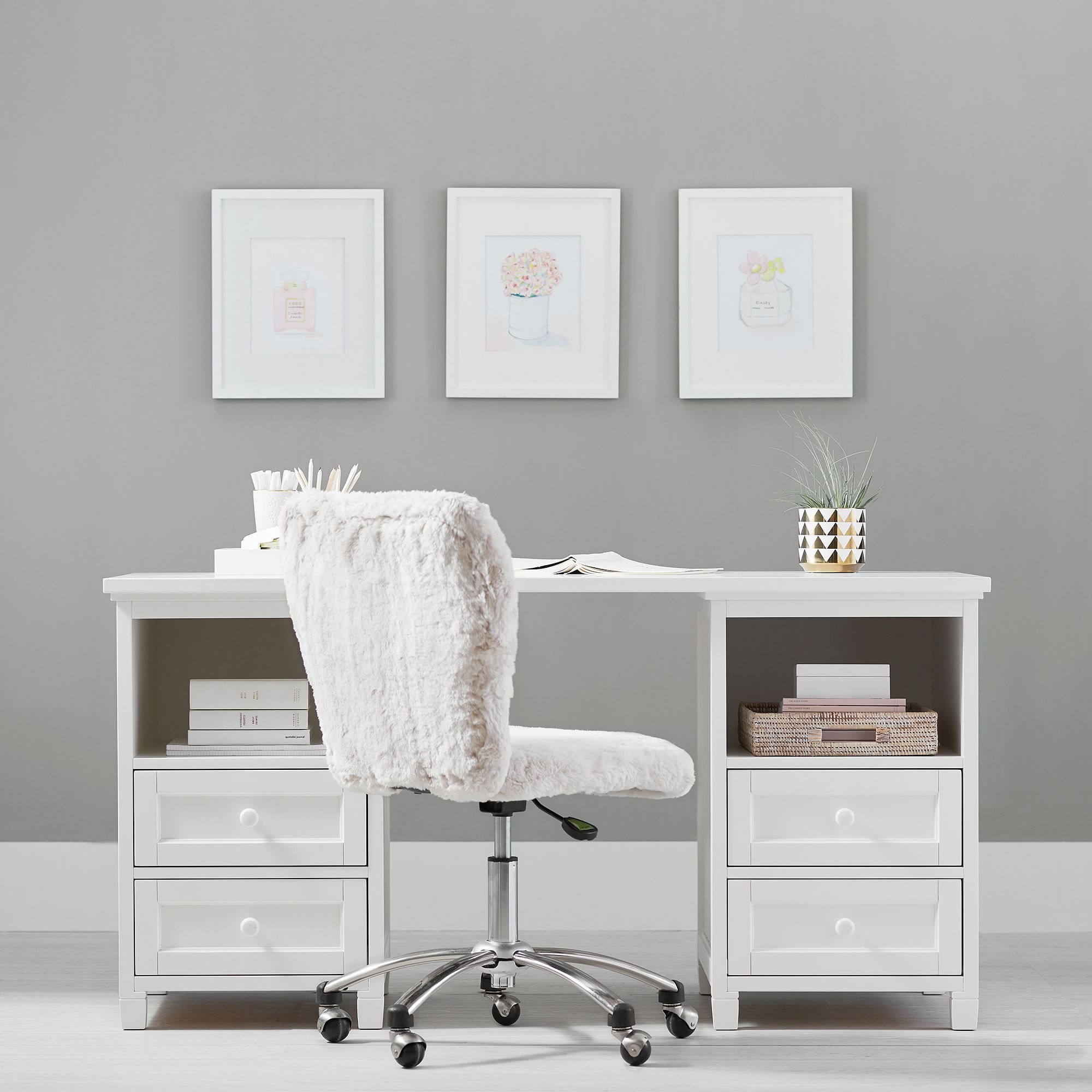 Beadboard Smart™ Storage Desk (59.5") thumbnail 2