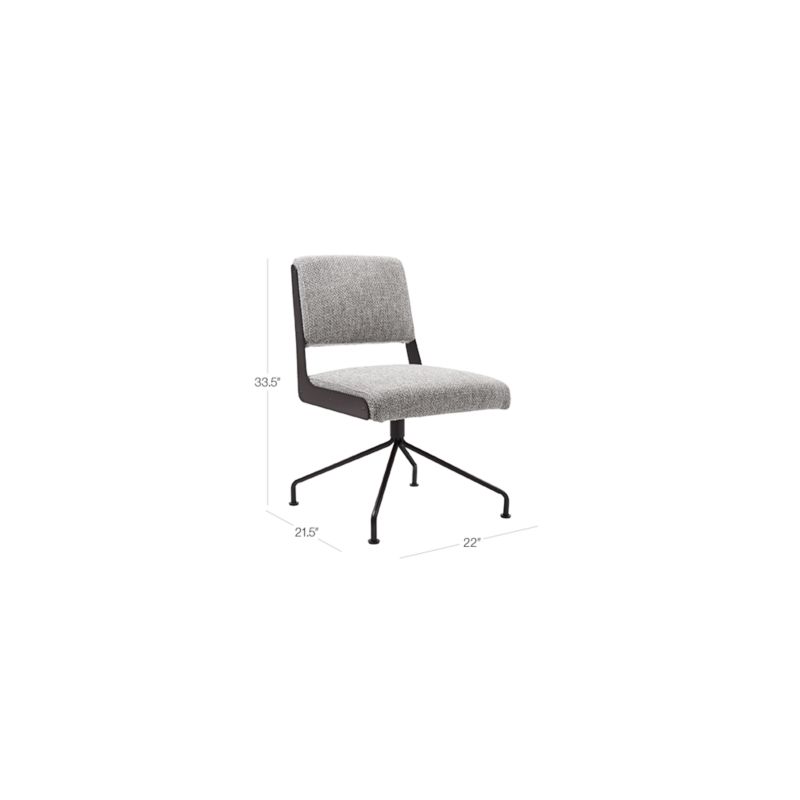 Rue Cambon Grey Tweed Office Chair thumbnail 7