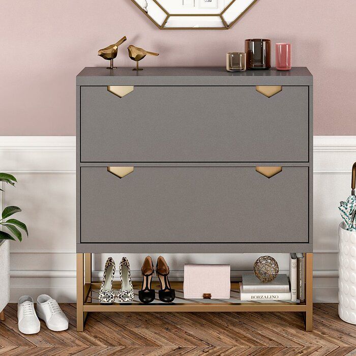 Brielle 12 Pair Shoe Storage Cabinet thumbnail 2