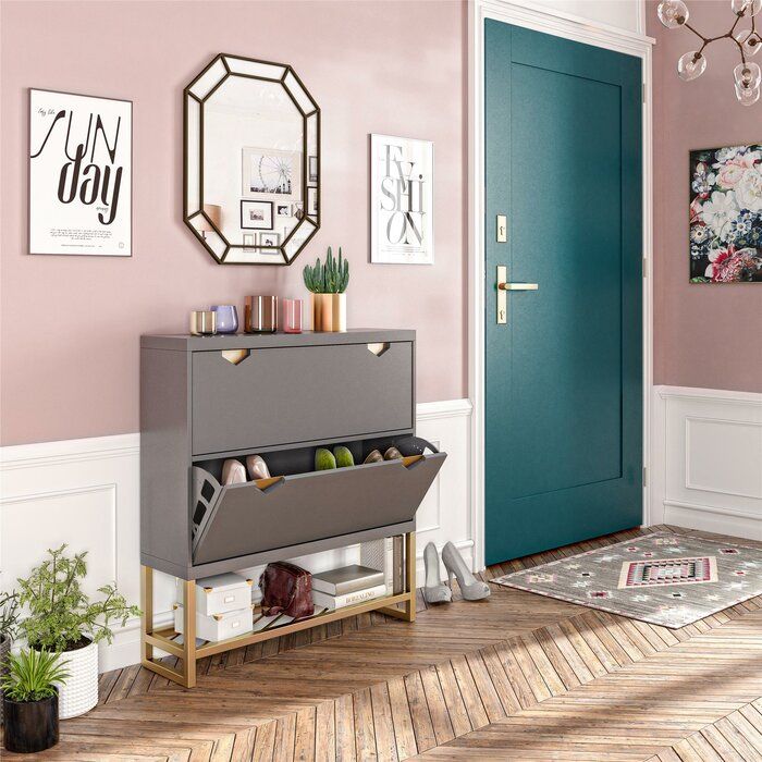 Brielle 12 Pair Shoe Storage Cabinet thumbnail 3