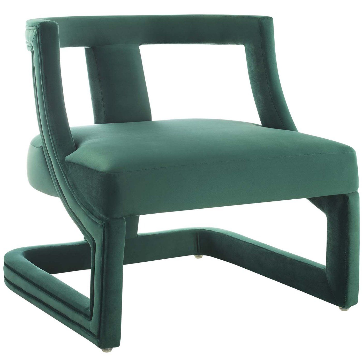 Requisite Accent Lounge Performance Velvet Armchair thumbnail 2