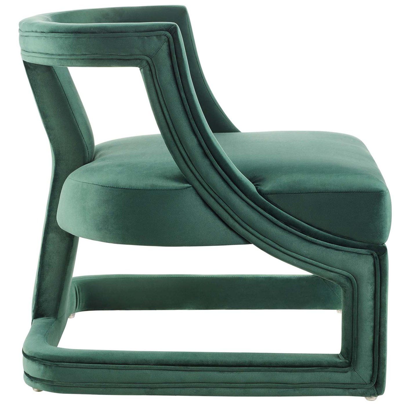 Requisite Accent Lounge Performance Velvet Armchair thumbnail 3
