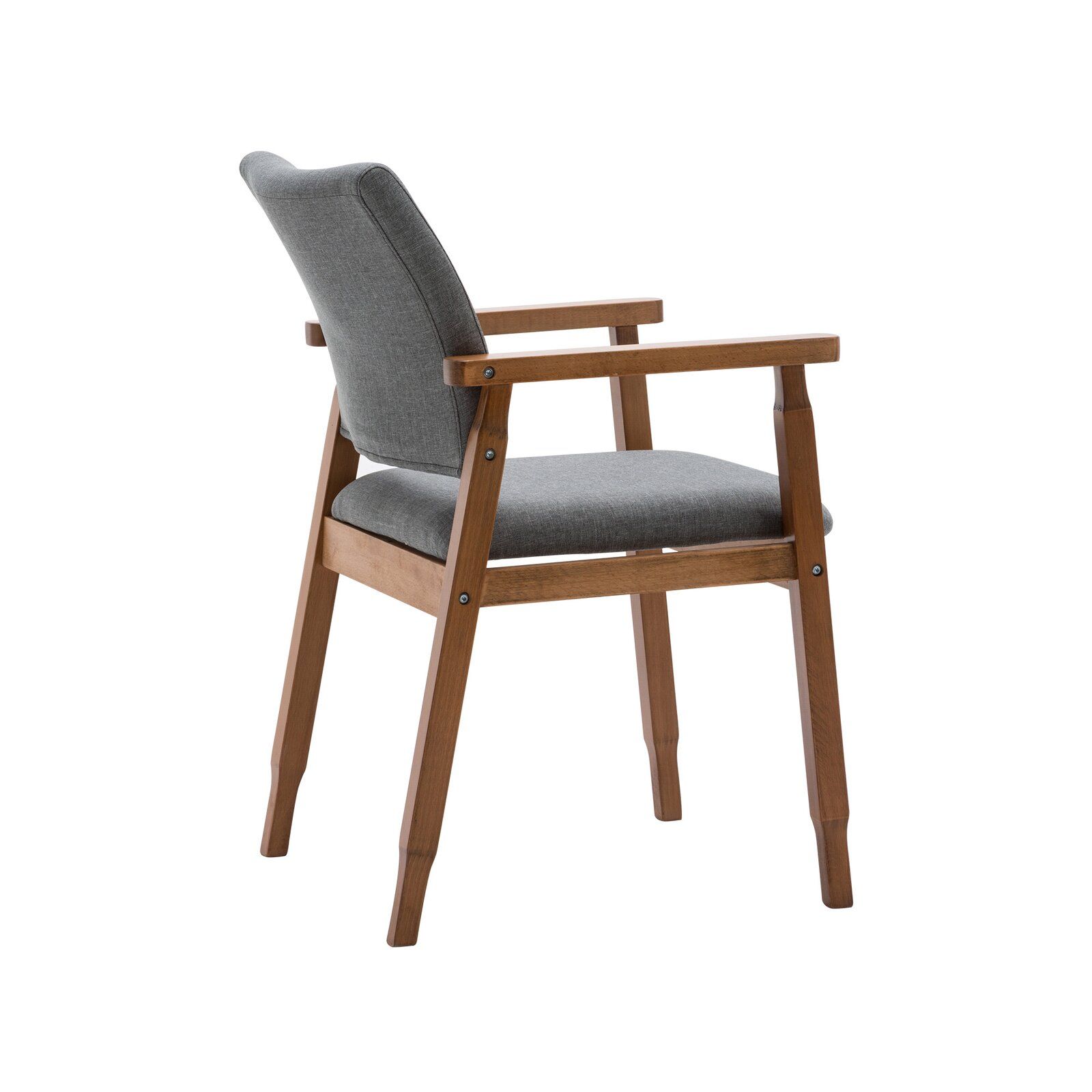 Unruh Upholstered Arm Chair in Gray thumbnail 2