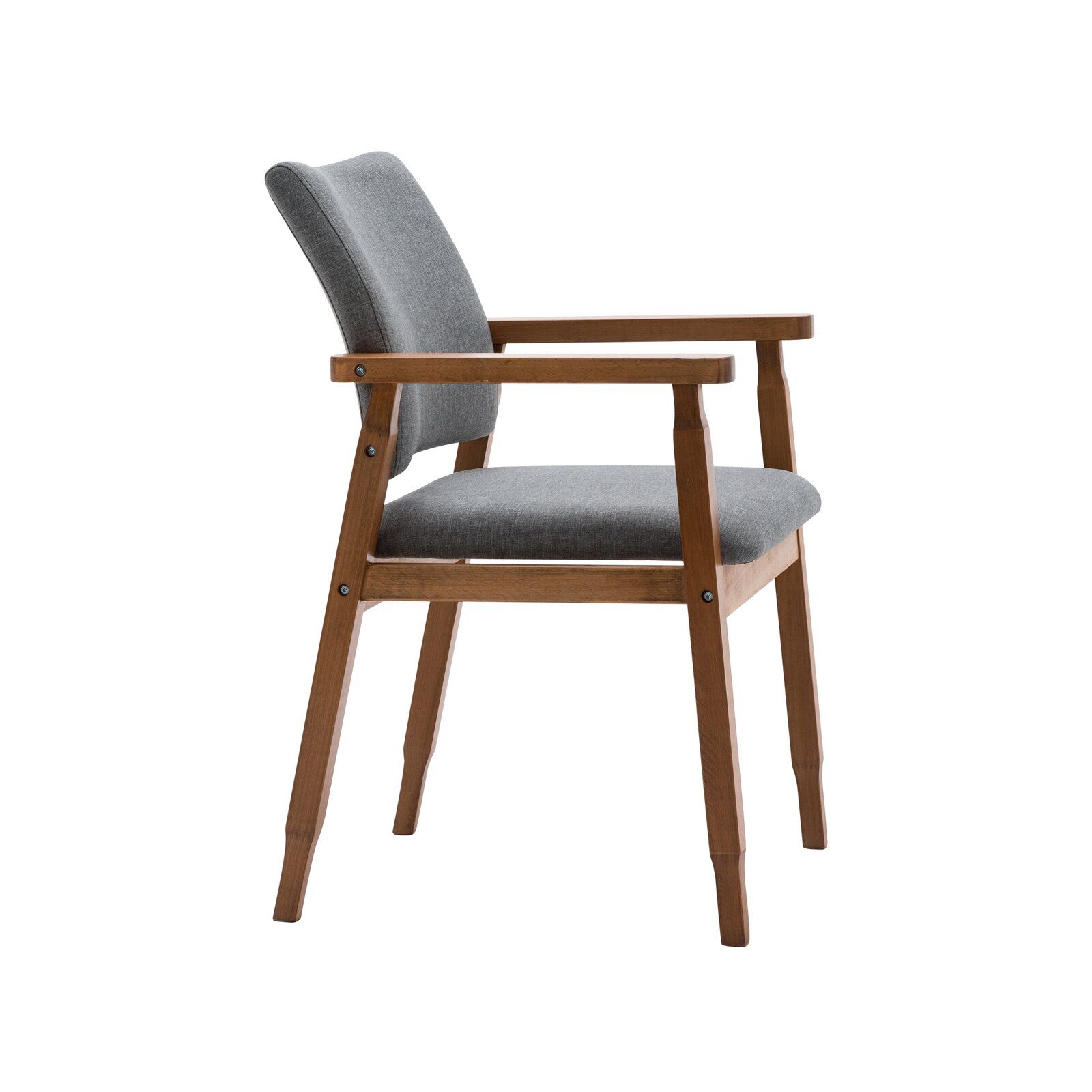 Unruh Upholstered Arm Chair in Gray thumbnail 3
