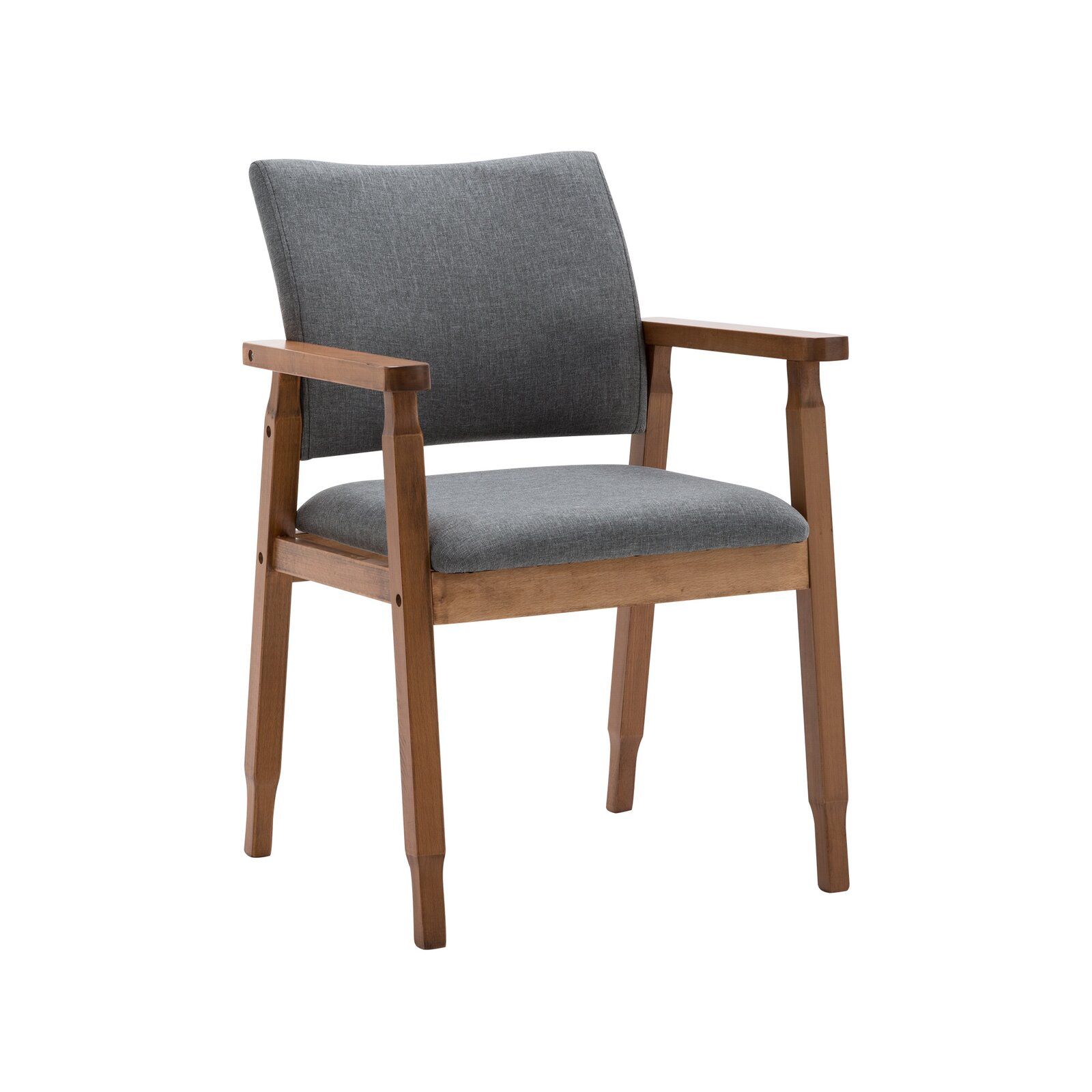 Unruh Upholstered Arm Chair in Gray thumbnail 5