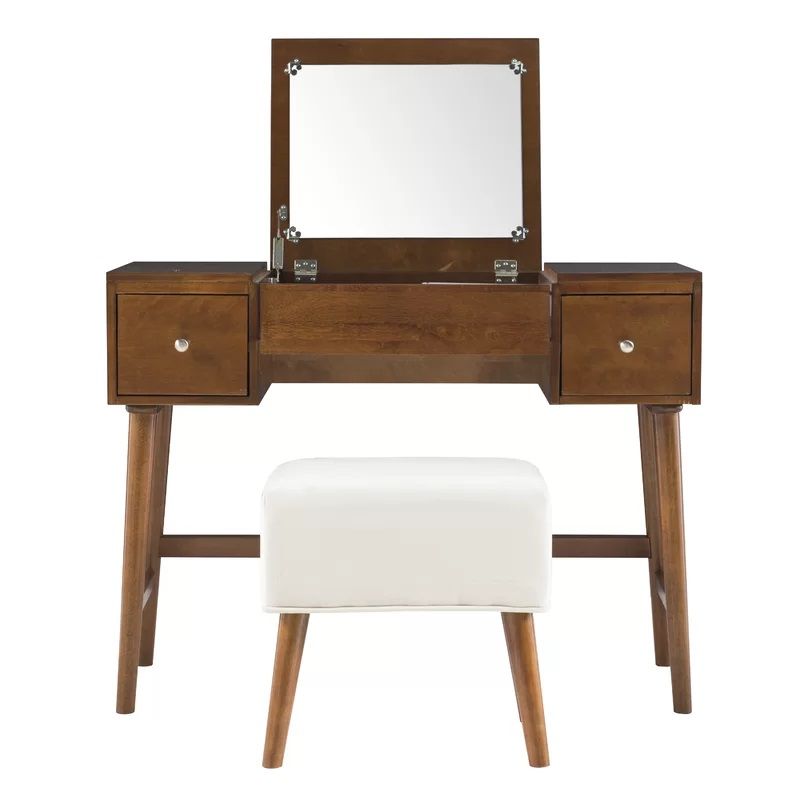 Makayla 40'' Wide Vanity Set with Stool and Mirror thumbnail 3