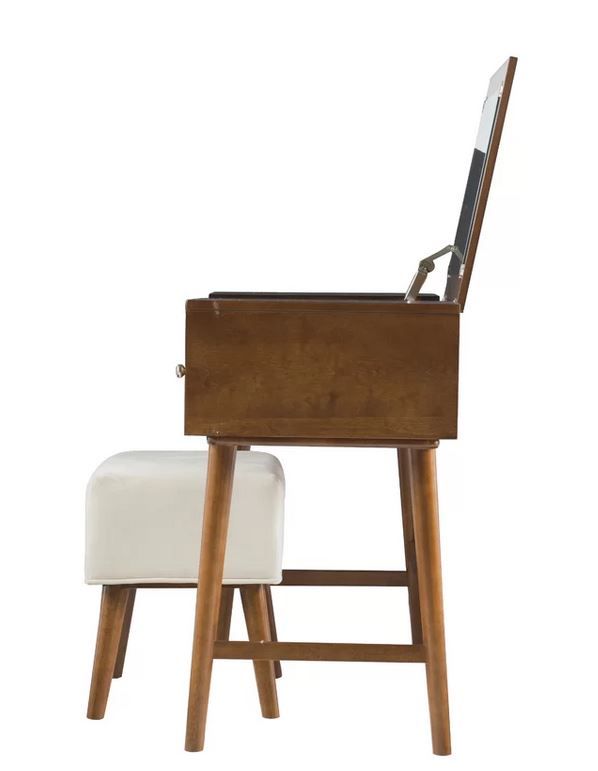 Makayla 40'' Wide Vanity Set with Stool and Mirror thumbnail 4
