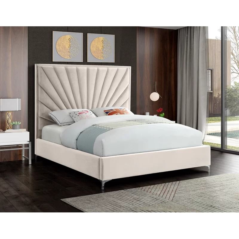 Manila Upholstered Low Profile Platform Bed-Queen  thumbnail 2