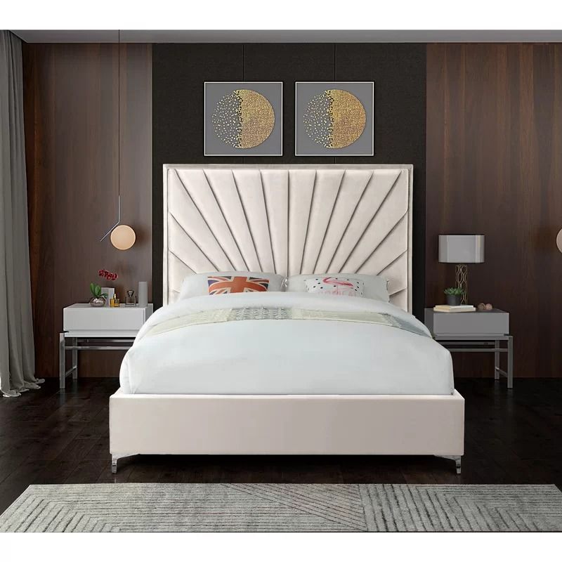 Manila Upholstered Low Profile Platform Bed-Queen  thumbnail 3