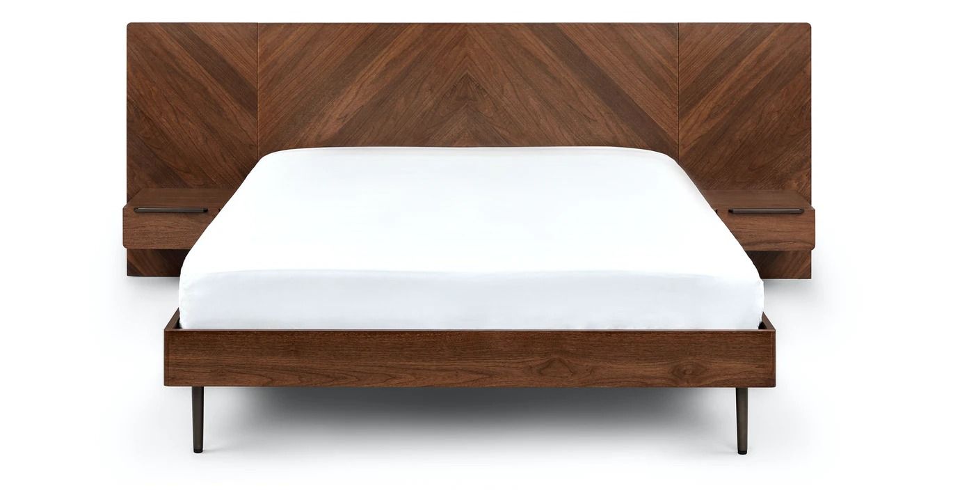 Nera Walnut Bed with Nightstands-Queen thumbnail 3