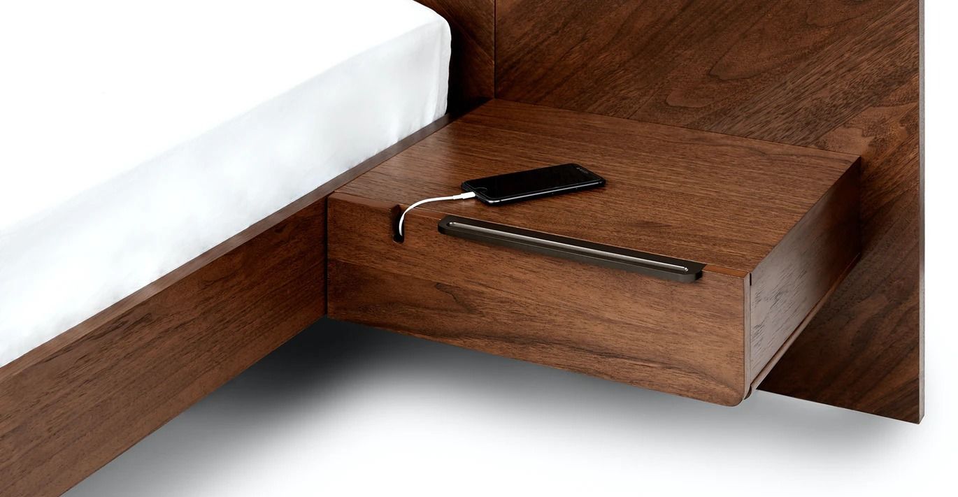 Nera Walnut Bed with Nightstands-Queen thumbnail 8