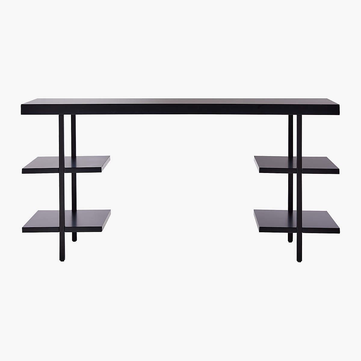STAIRWAY MODULAR DESK WITH SHELVES BLACK thumbnail 3