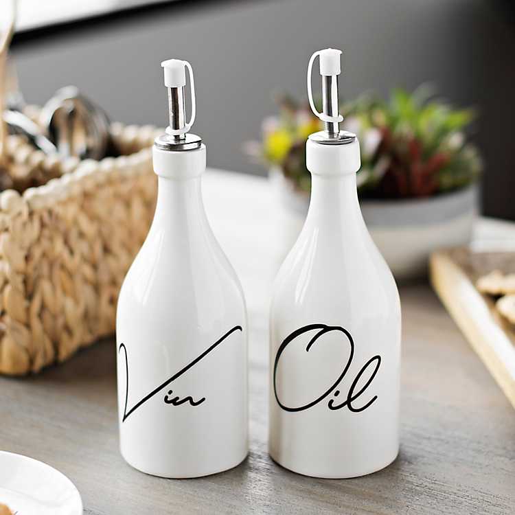 Script Oil and Vinegar Dispensers Set of 2 thumbnail 2