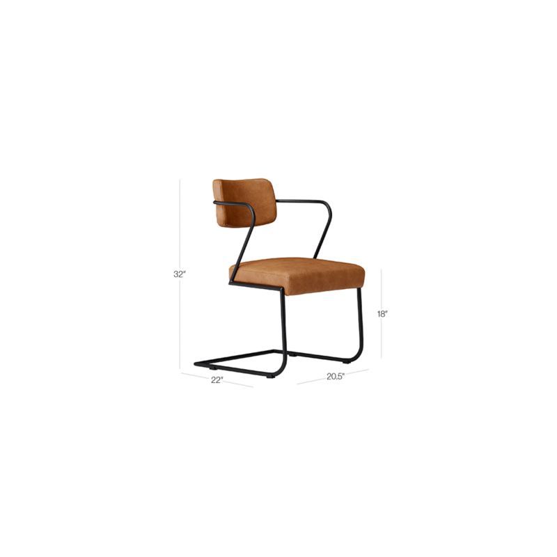 GAFF METAL FRAME CHAIR BROWN thumbnail 8