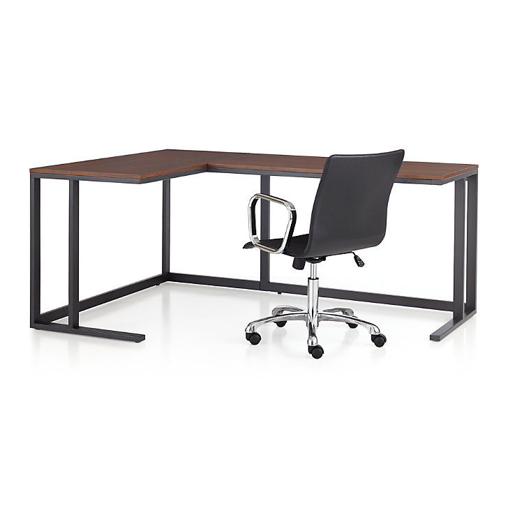 Pilsen Corner Desk with Walnut Top thumbnail 2