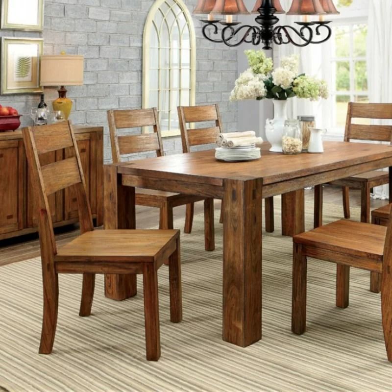 Whitham Transitional Solid Wood Dining Table thumbnail 2