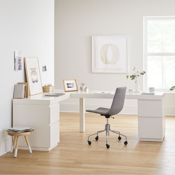 Parsons L Shaped Desk thumbnail 2