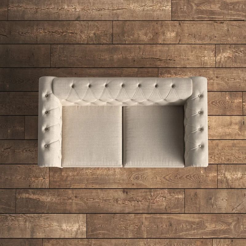 Provence Chesterfield Rolled Arm Loveseat thumbnail 4