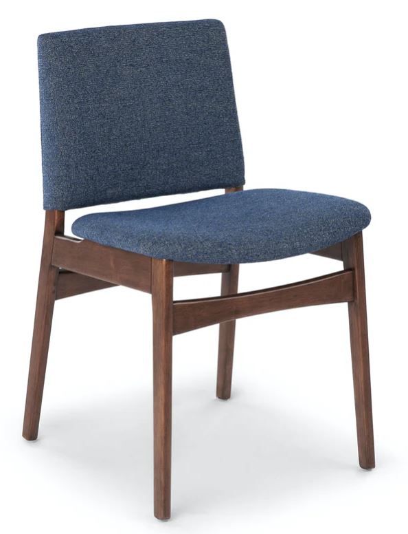 Nosh Denim Blue Walnut Dining Chair Set Of 2 thumbnail 2