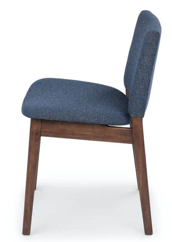 Nosh Denim Blue Walnut Dining Chair Set Of 2 thumbnail 3