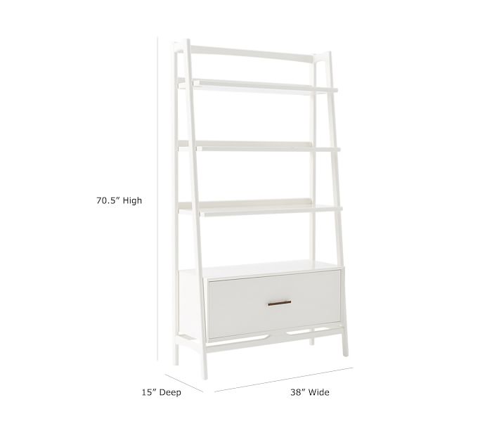 Mid Century Bookshelf  Wide Tower thumbnail 2