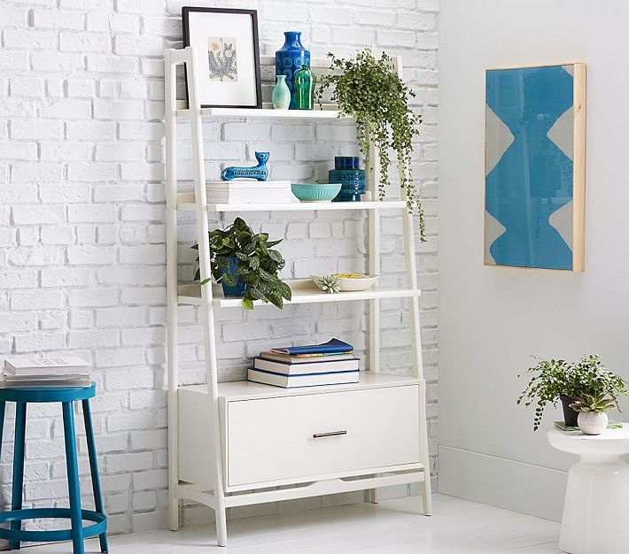 Mid Century Bookshelf  Wide Tower thumbnail 3