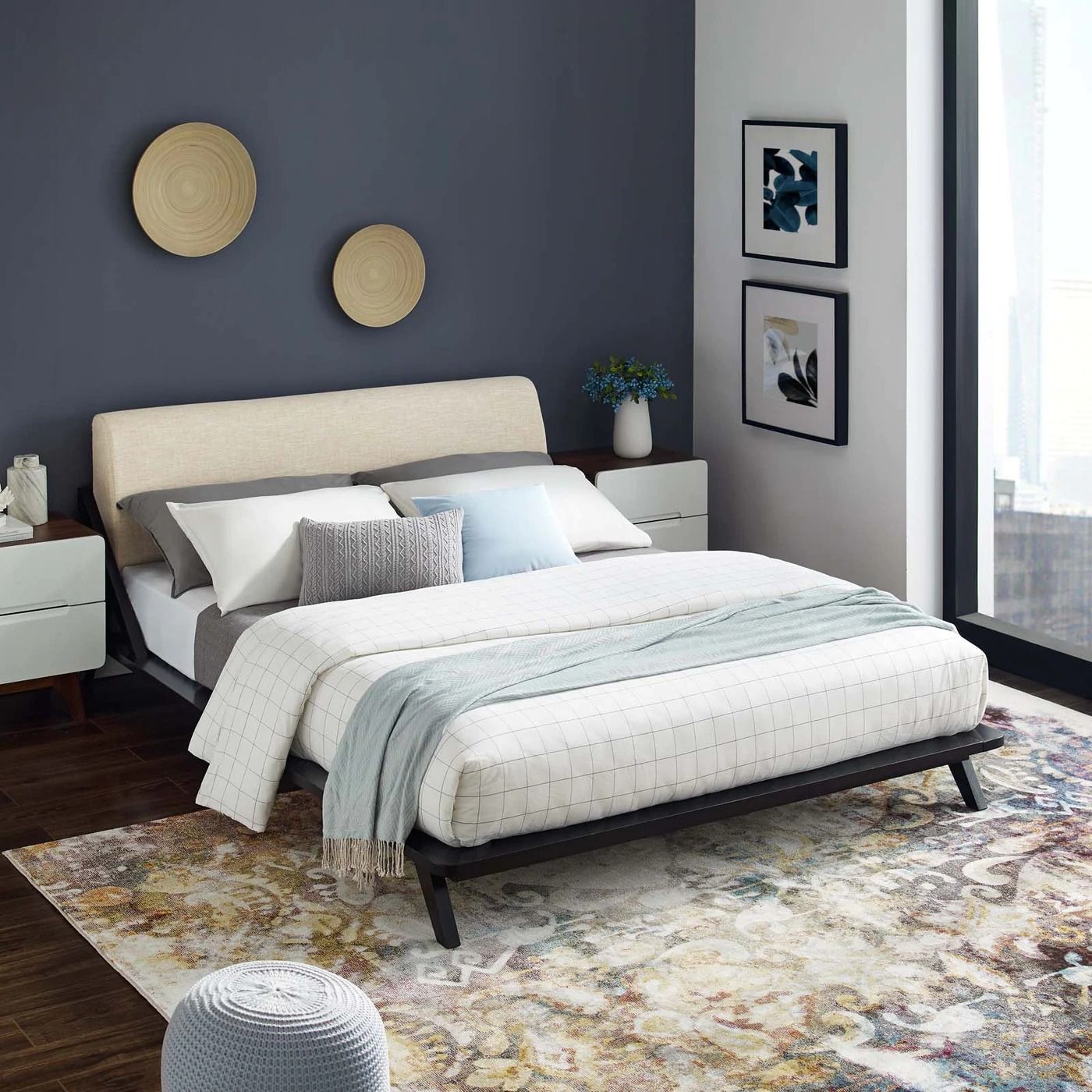 Estrella Upholstered Platform Bed - Queen thumbnail 2