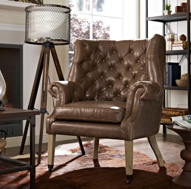 Chart Upholstered Vinyl Lounge Chair thumbnail 2