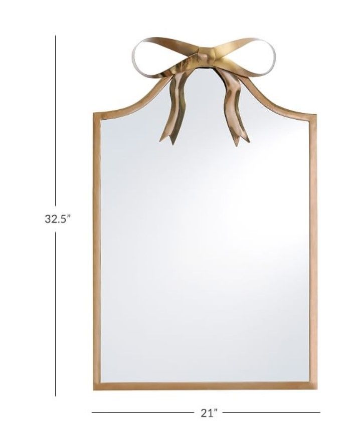 The Emily Meritt Bow Mirror Gold thumbnail 3
