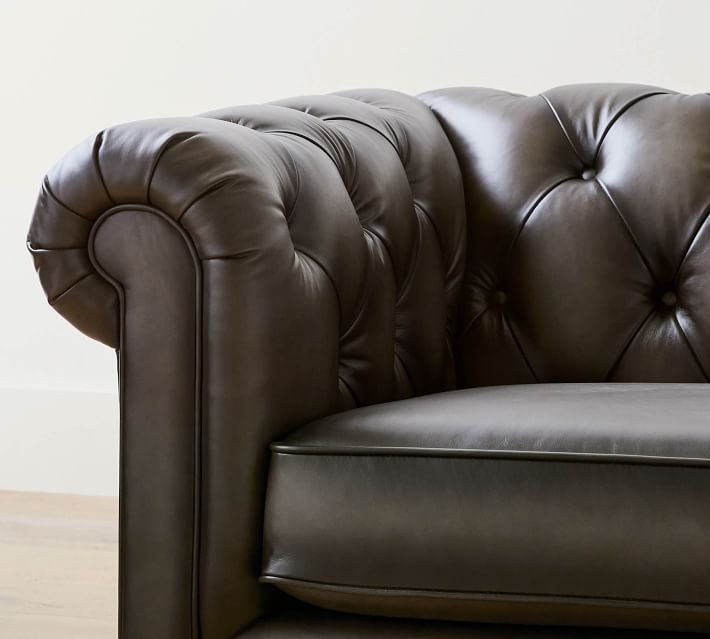 Chesterfield Leather Sofa thumbnail 6