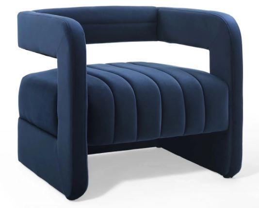 Range Tufted Performance Velvet Accent Armchair thumbnail 2