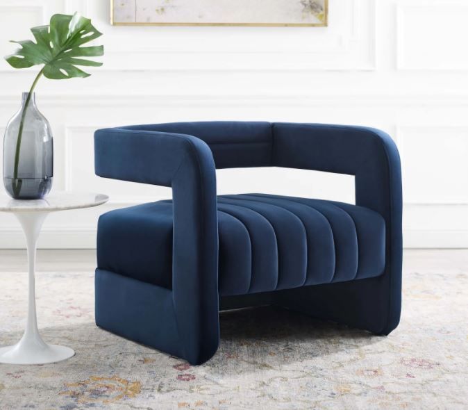Range Tufted Performance Velvet Accent Armchair thumbnail 5