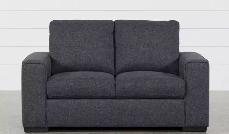 Lucy Dark Grey Loveseat thumbnail 2