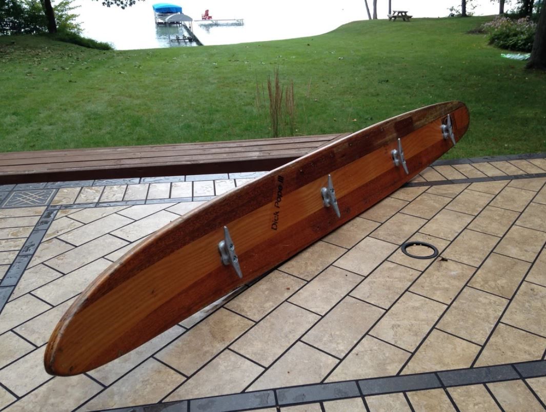 VINTAGE WOOD WATER SKI COAT RACK thumbnail 2