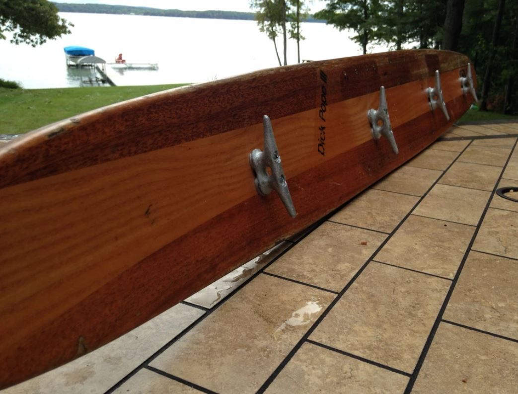 VINTAGE WOOD WATER SKI COAT RACK thumbnail 3