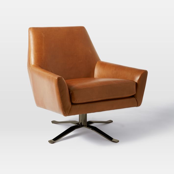 Lucas Leather Swivel Base Chair  thumbnail 3