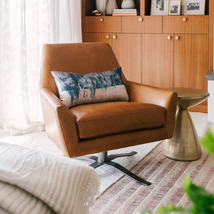 Lucas Leather Swivel Base Chair  thumbnail 6