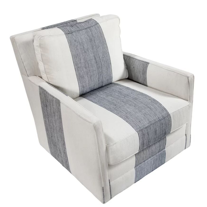 Zoe Upholstered Swivel Armchair thumbnail 3