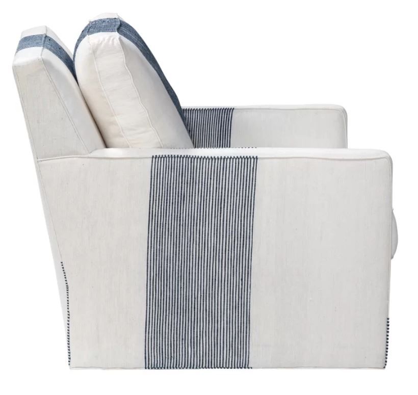 Zoe Upholstered Swivel Armchair thumbnail 2