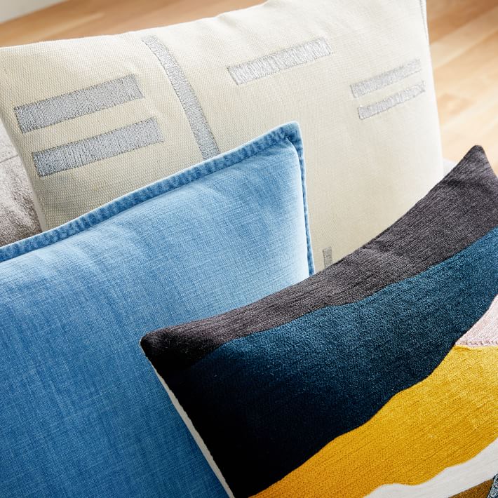 Crewel Landscape Pillow Cover thumbnail 2