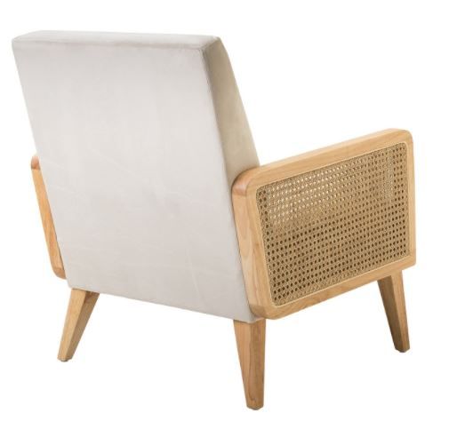 Delphine Cane Accent Chair Beige thumbnail 5
