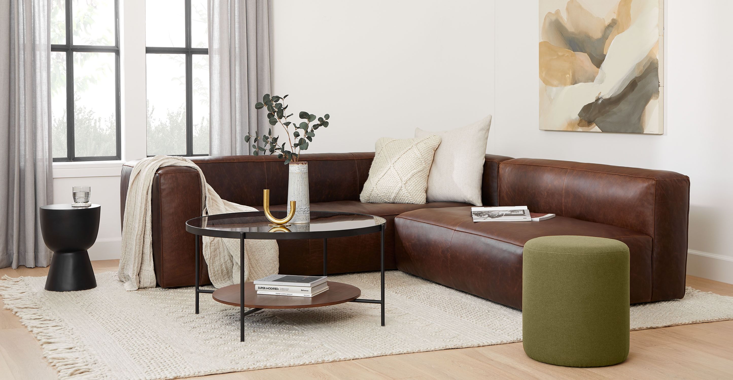 Cigar Rawhide Brown Reversible Sectional thumbnail 2