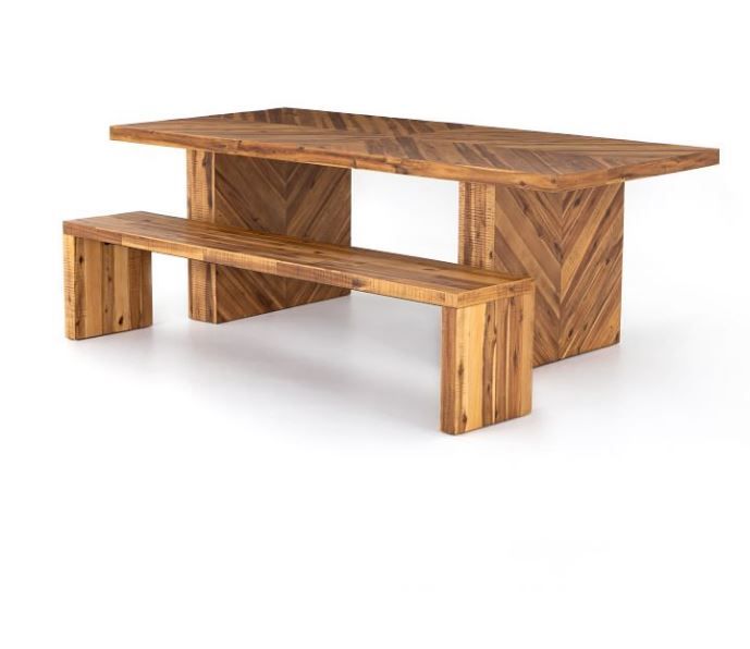 Alexa Reclaimed Wood Dining Table Honey thumbnail 4