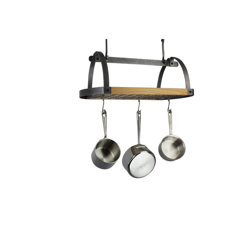 Handcrafted Decor Oval Ceiling Hanging Pot Rack thumbnail 3