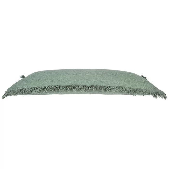 Mellinger with Fringe Cotton Lumbar Pillow thumbnail 2
