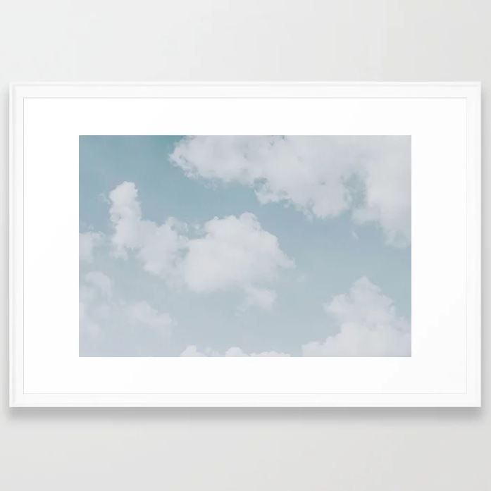 summer clouds Framed Art Print thumbnail 2