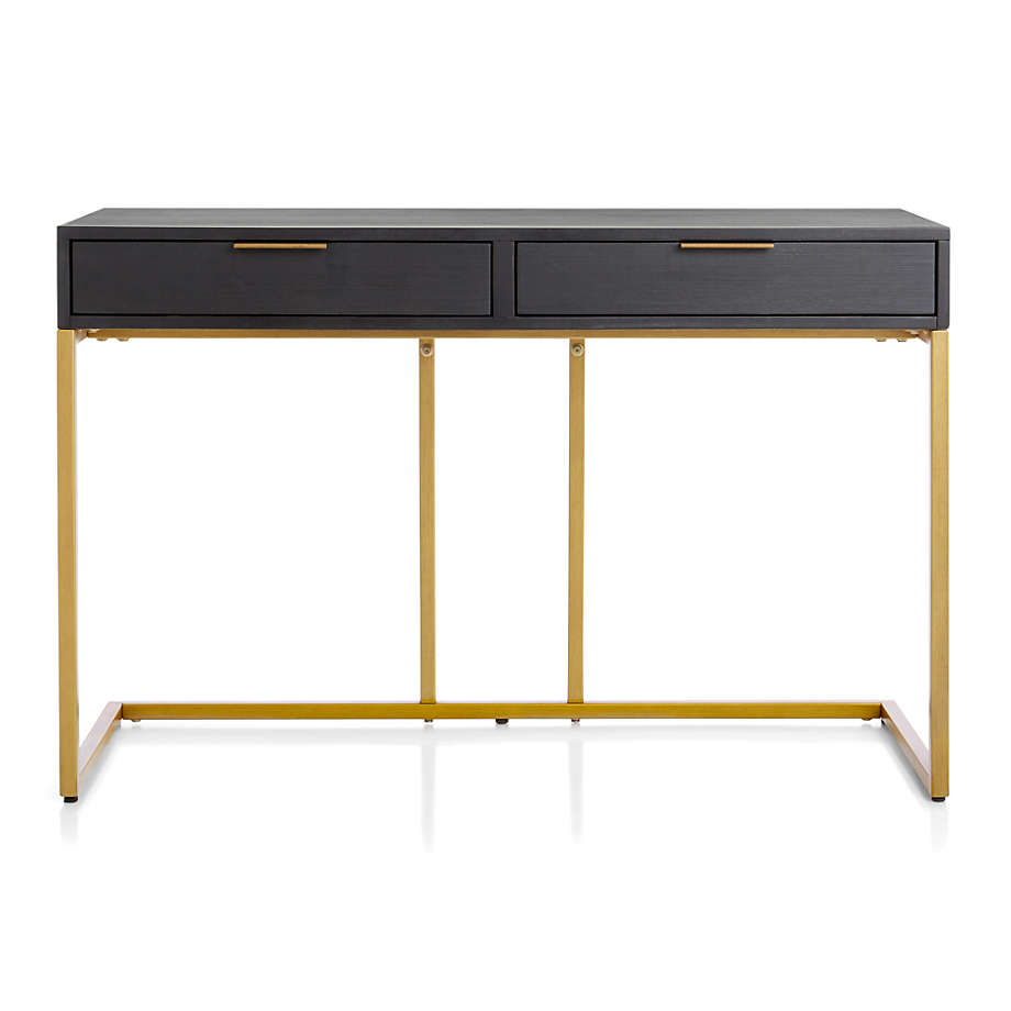 Oxford Black Small Storage Desk thumbnail 2