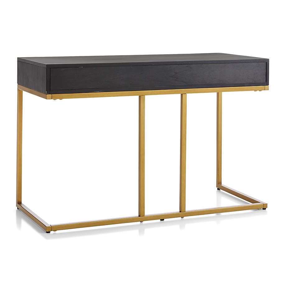 Oxford Black Small Storage Desk thumbnail 3