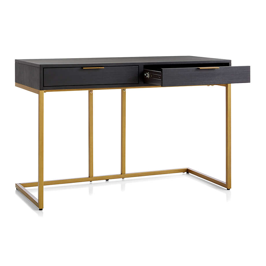 Oxford Black Small Storage Desk thumbnail 4